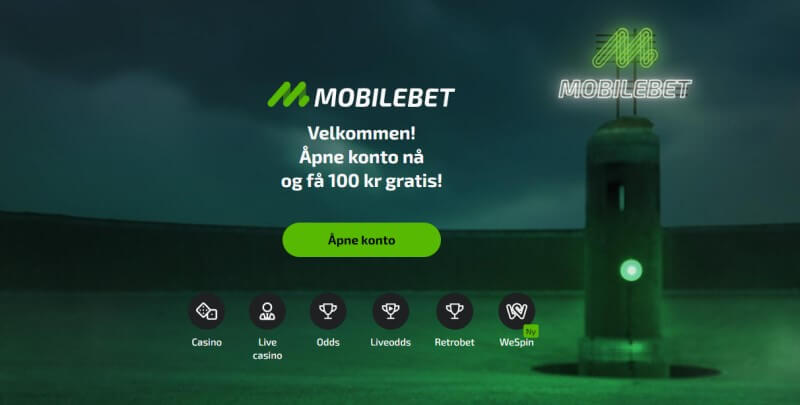Mobilebet Bonuskode, 100 kr gratis
